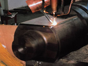 轧辊扁头激光熔覆修复